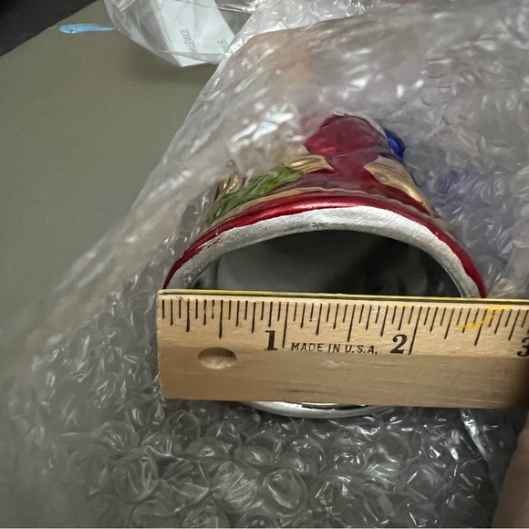 Vintage Hand-Painted Ceramic Snowman Bell Figurine - Picture 6 of 6